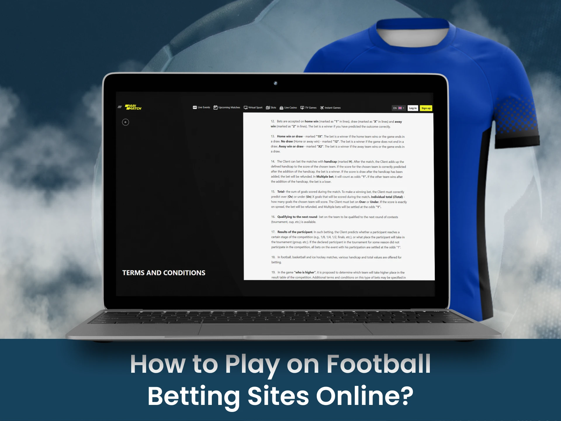 There are a few steps to start betting online.