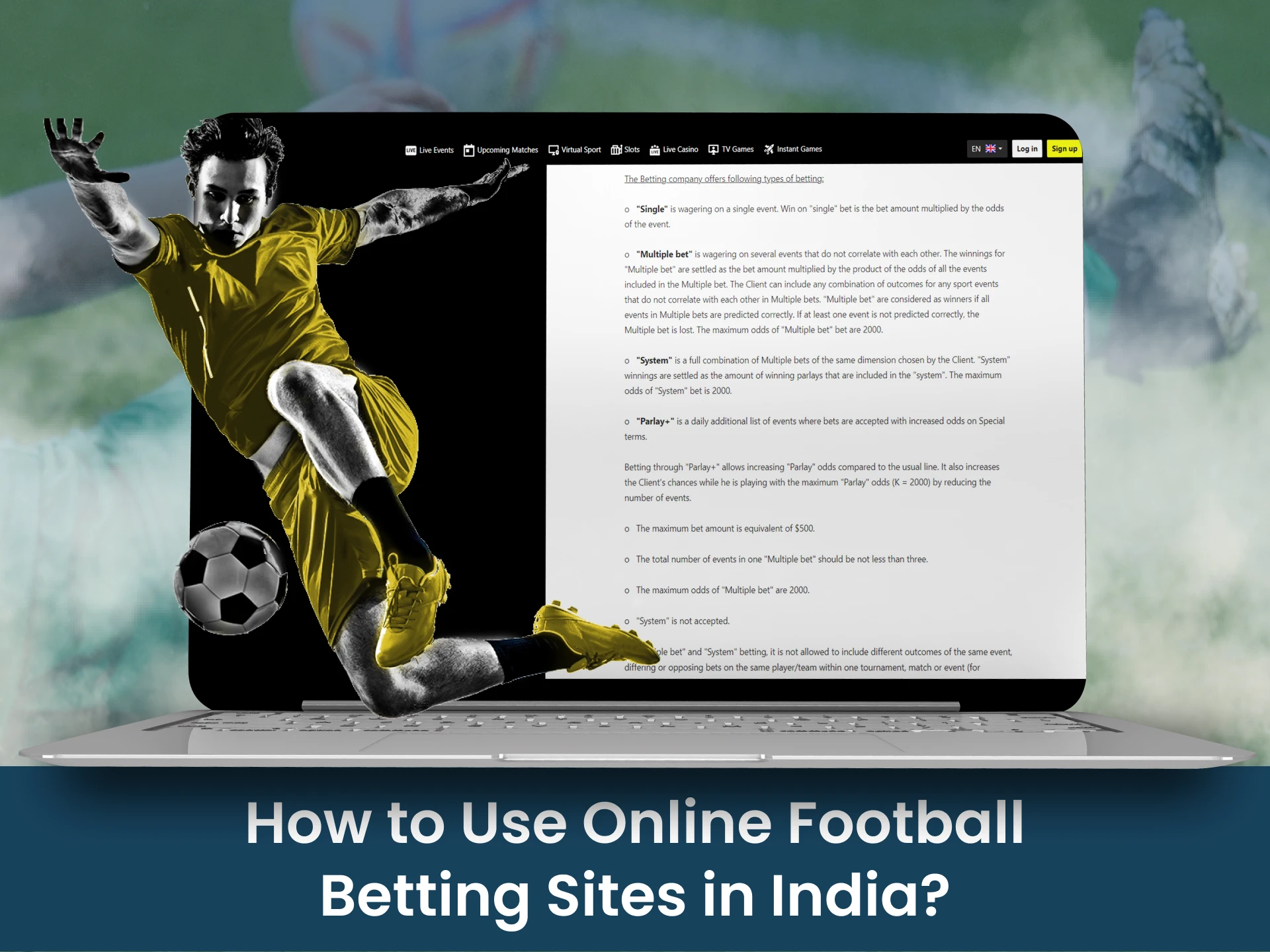 Sign up for a chosen betting website, top up the account and place a bet.