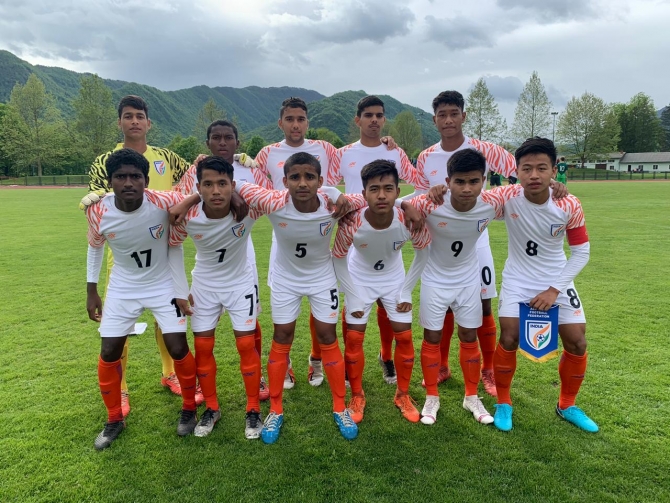 India U-15 boys plays out 2-2 draw against Slovenia
