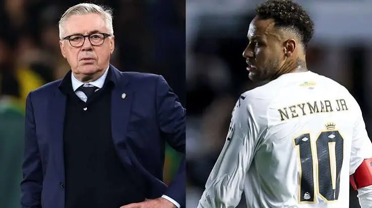 Ancelotti Questions Neymar's World Cup Fitness Despite Professionalism.