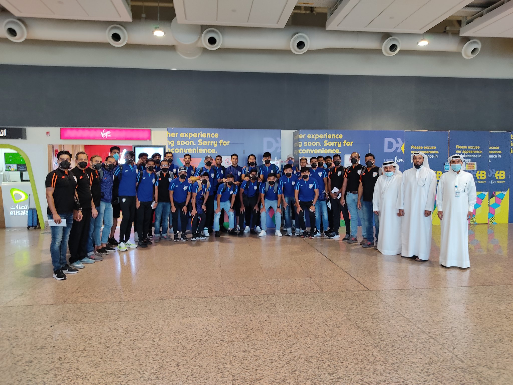 Indian football team reached Dubai for upcoming international friendlies