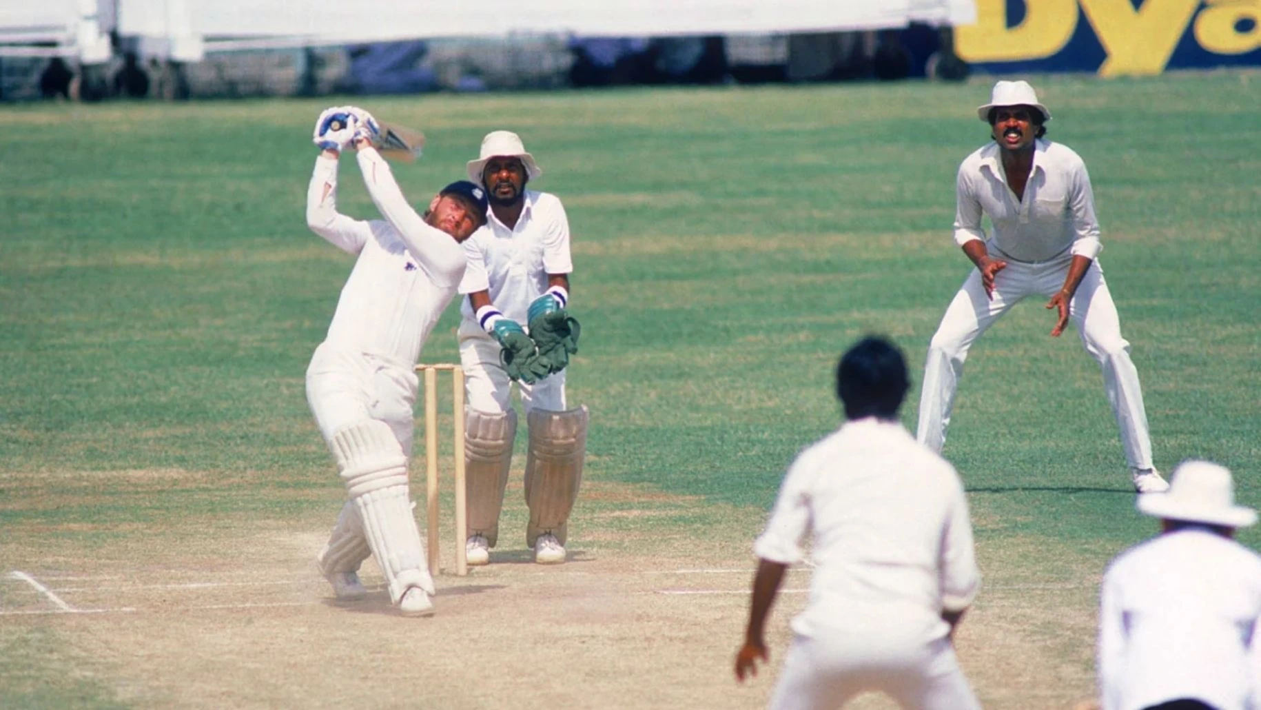 Fowler and Gatting double centuries in same innings on January 15, 1985.
