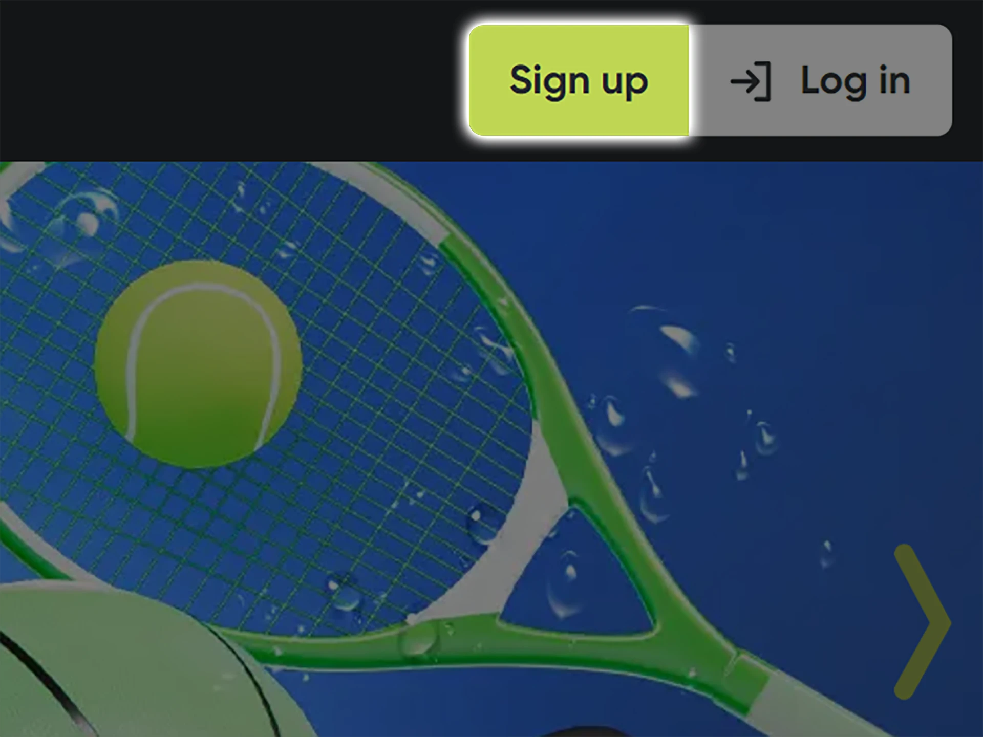 To open the Fresh Casino registration form, click the sign up button.