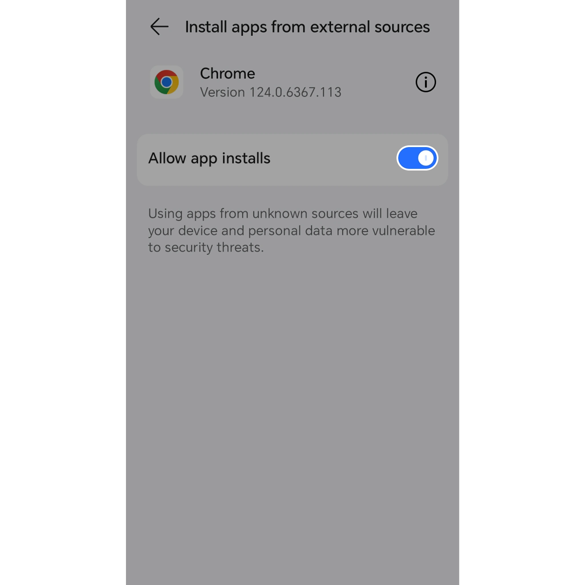 Go to phone settings and allow installations from unknown sources.