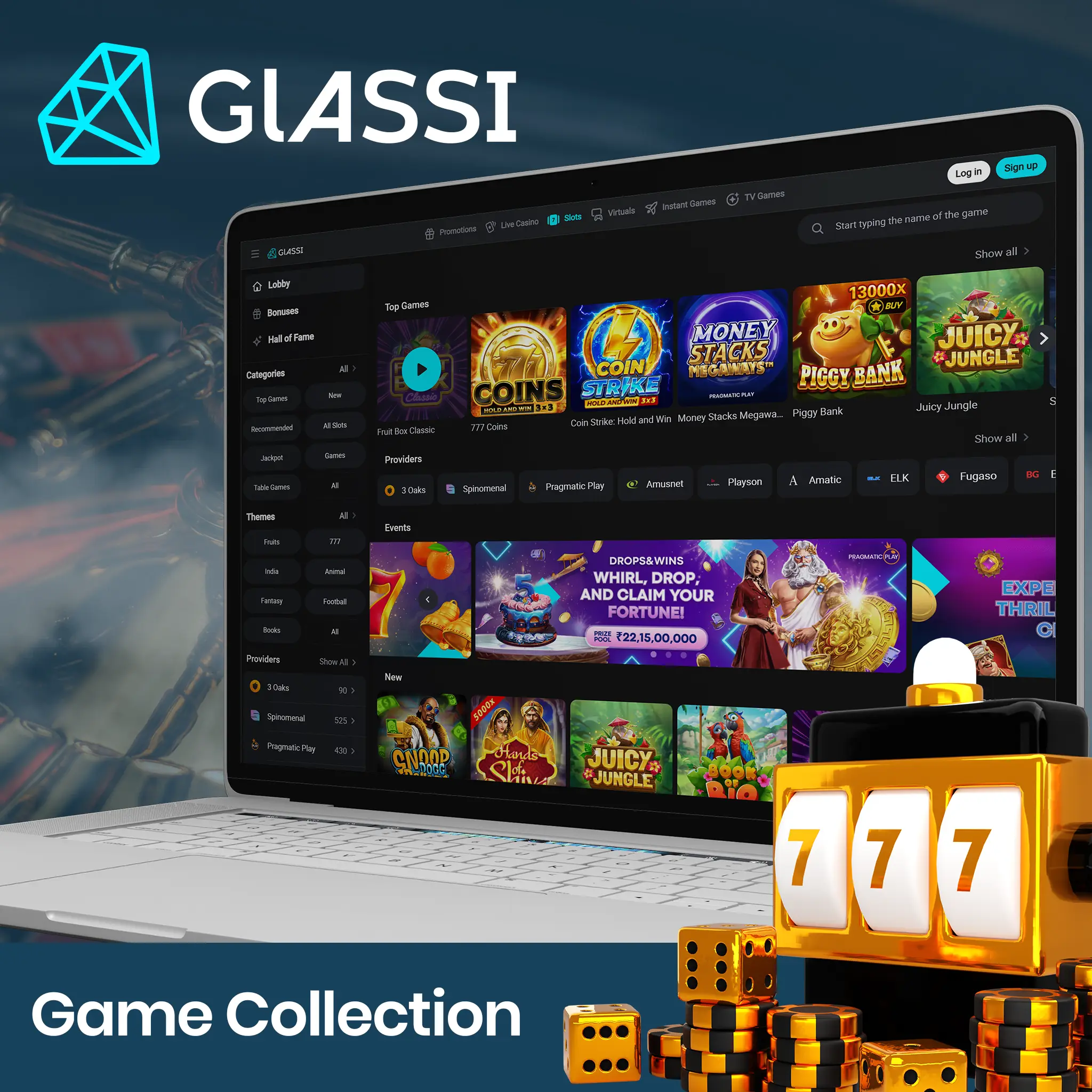 Game Collection at Glassi Casino.