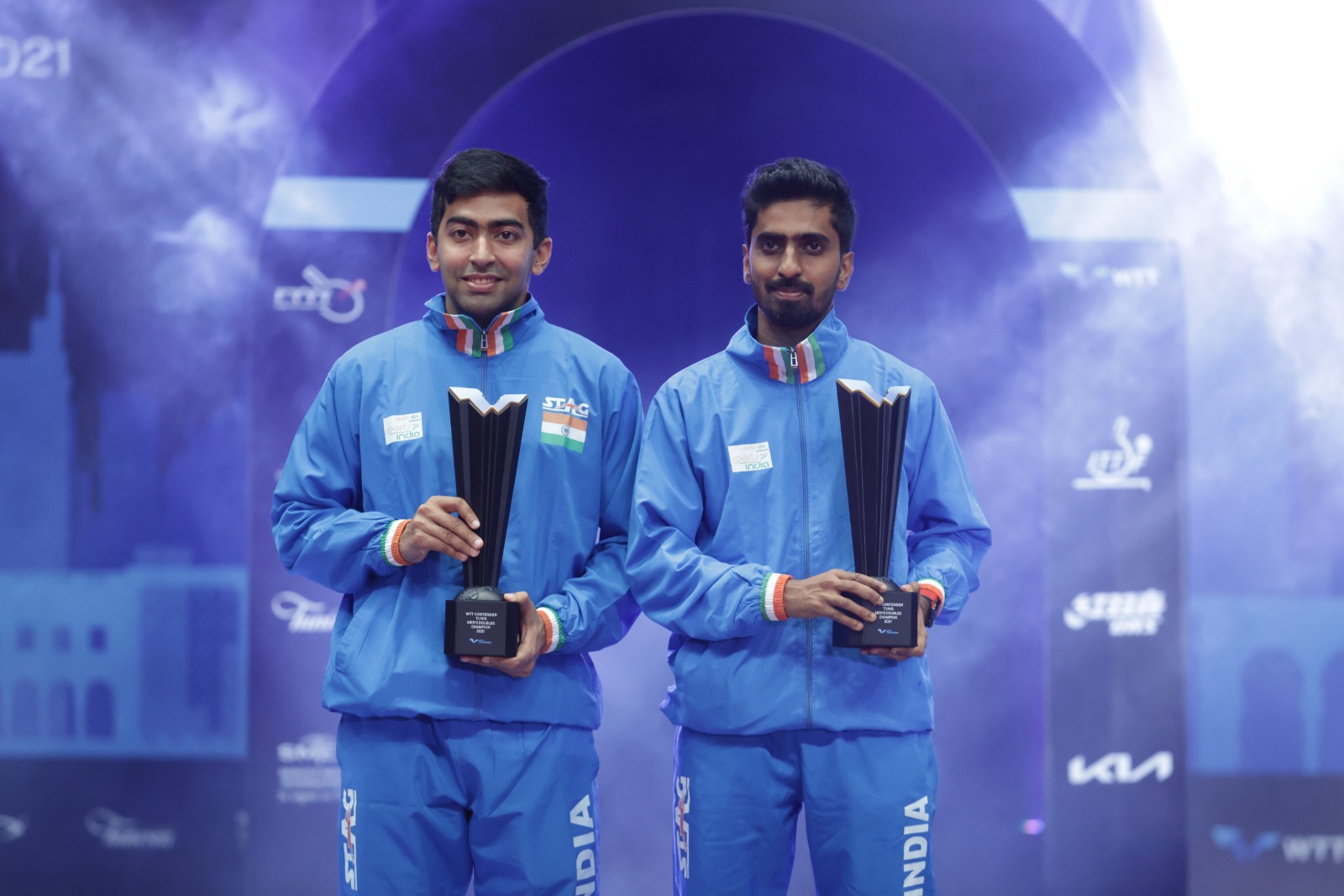 2021 WTT Contender Tunis | Gnanasekaran Sathiyan and Harmeet Desai claim men's doubles title