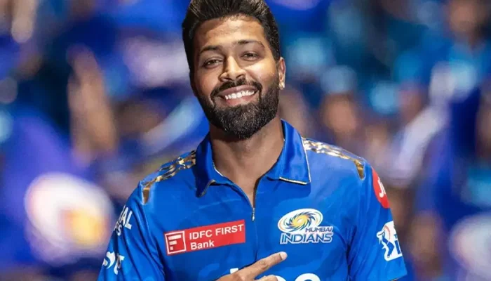 Hardik Pandya after coming back to Mumbai Indians for the 2024 IPL season.