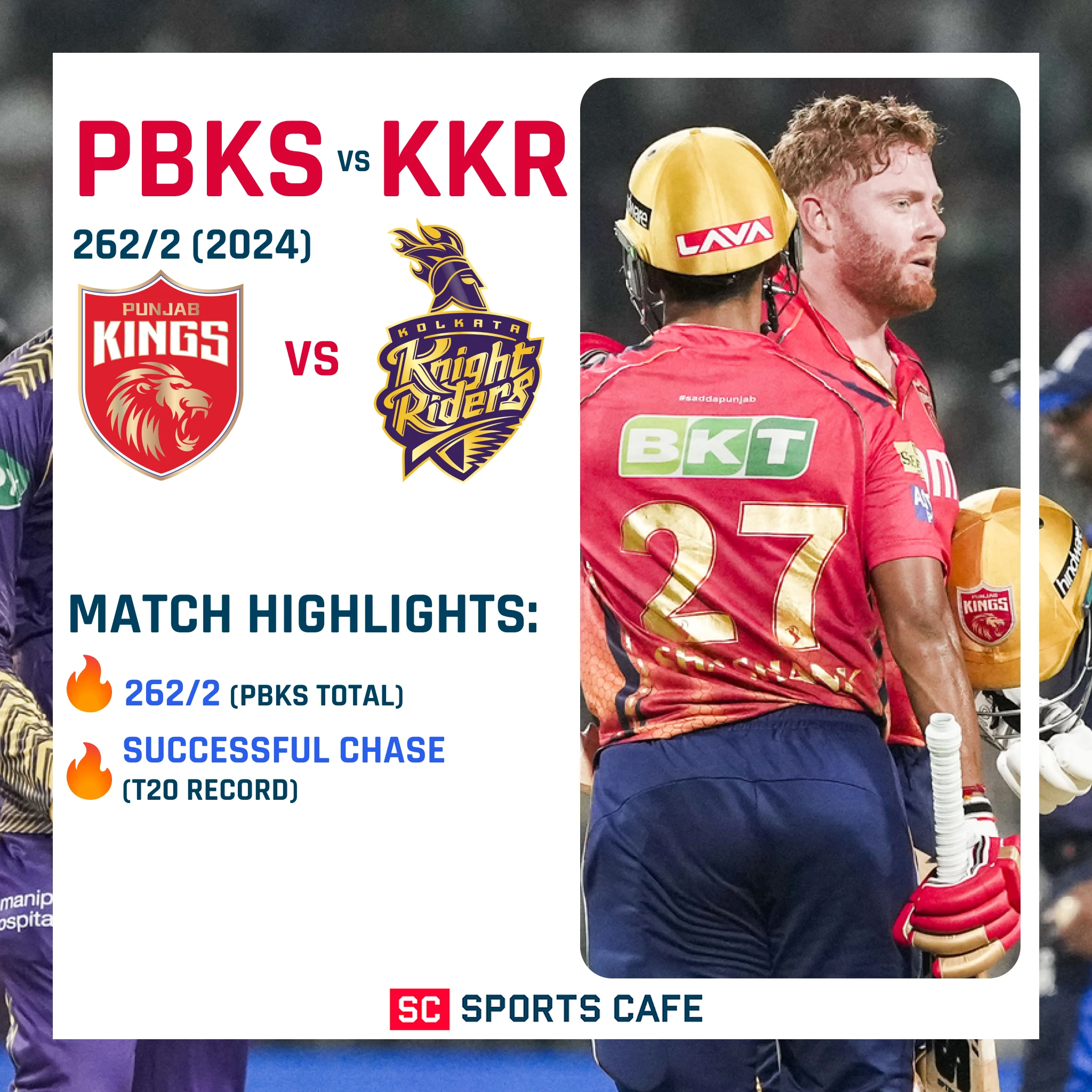 Punjab Kings vs Kolkata Knight Riders.