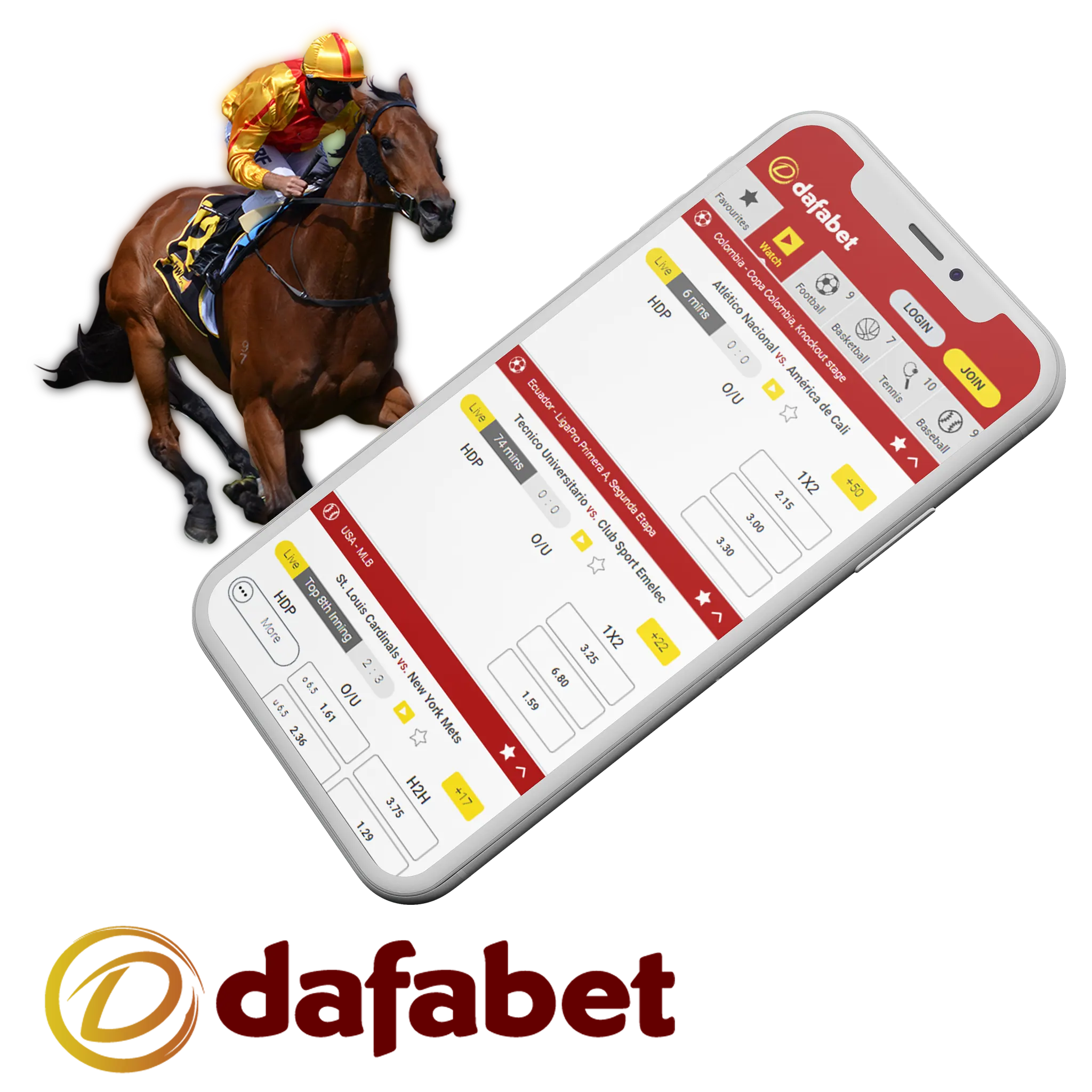 The Dafabet app provides various payment options for horse racing betting.
