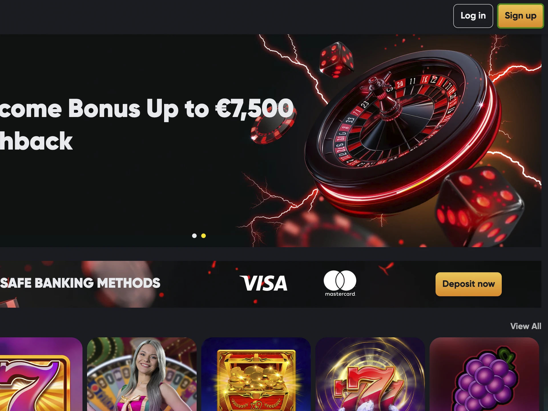 Visit the Official Instant Casino Website and Click “Sign Up”.