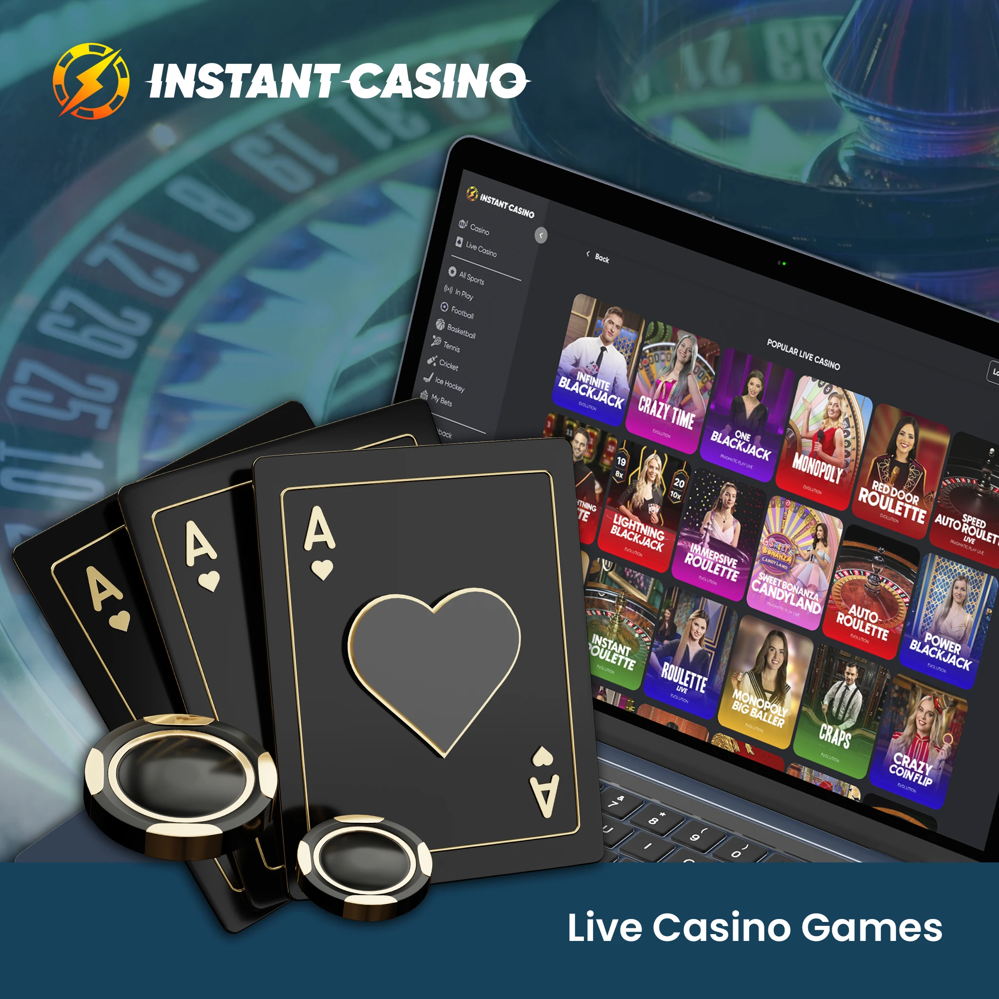 Live Casino Games on Instant Casino.