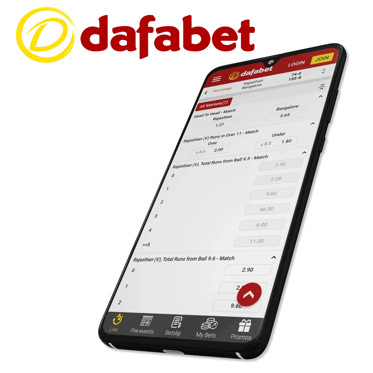 Dafabet is the best mobile cricket betting app you can download and install on your mobile device. 