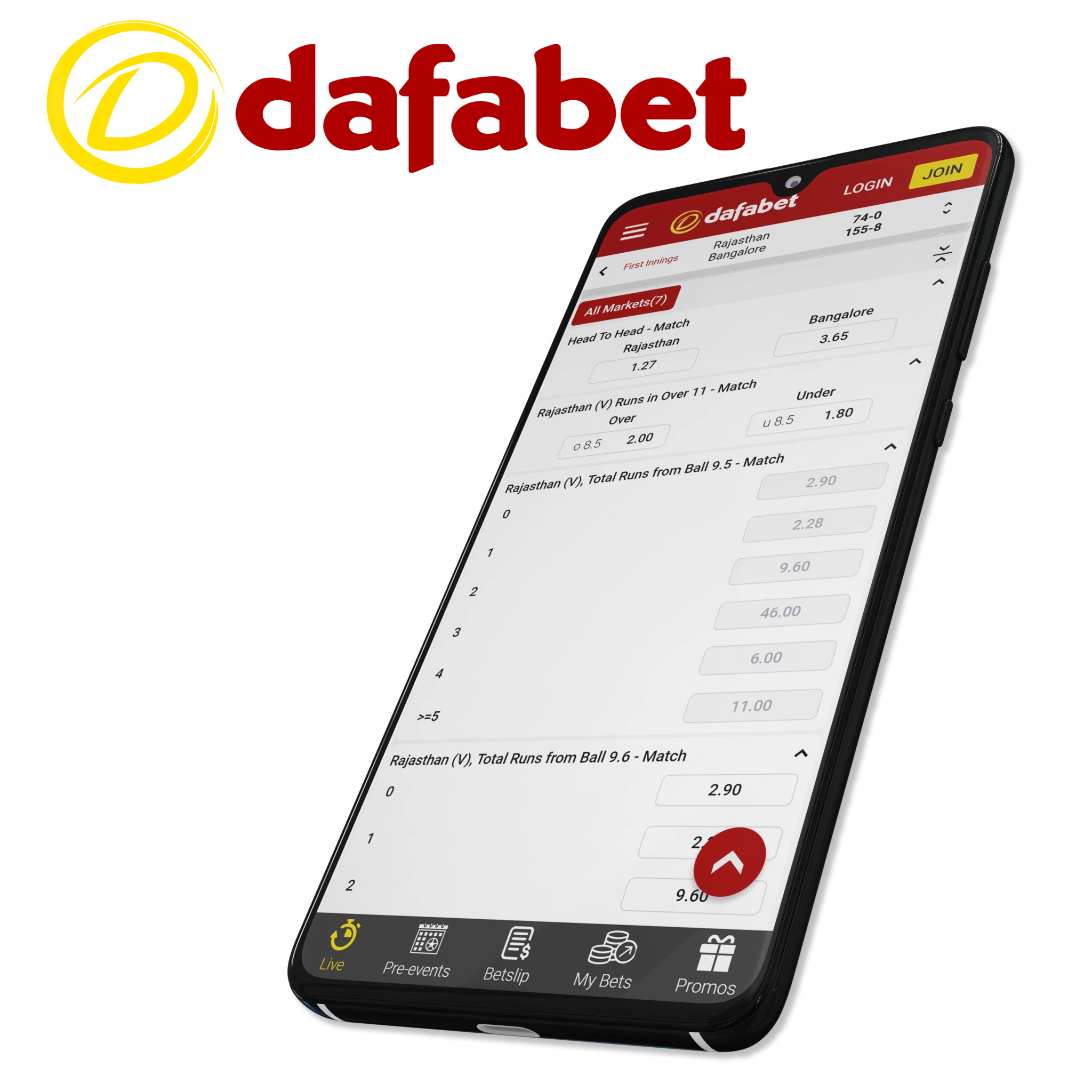 Dafabet app is very convenient to place IPL bets.