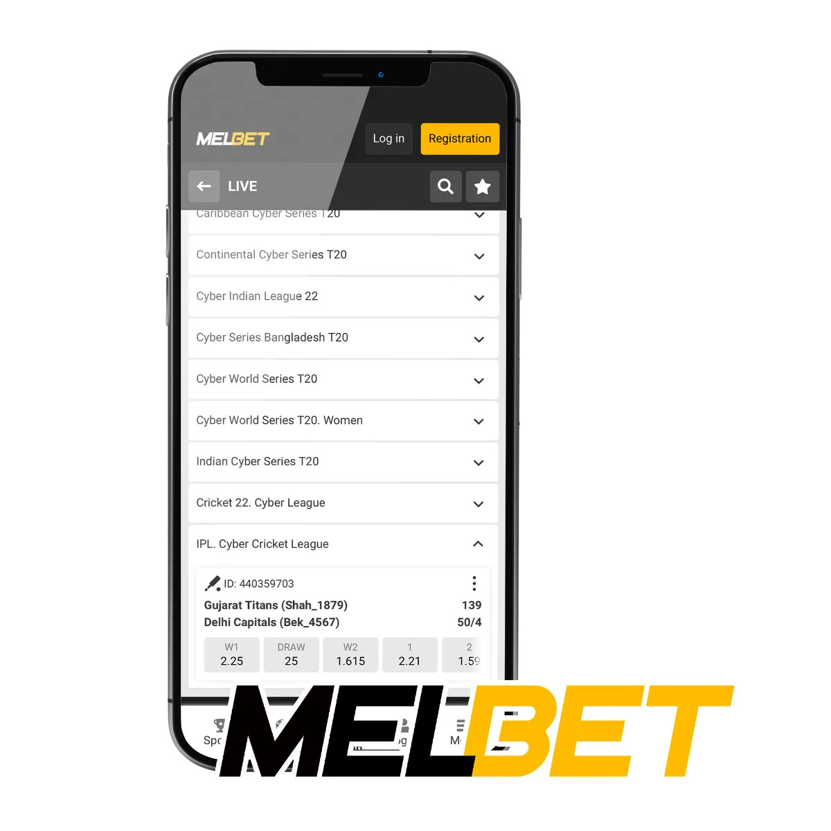 Choose the Melbet app for betting on the favorite IPL cricket teams.