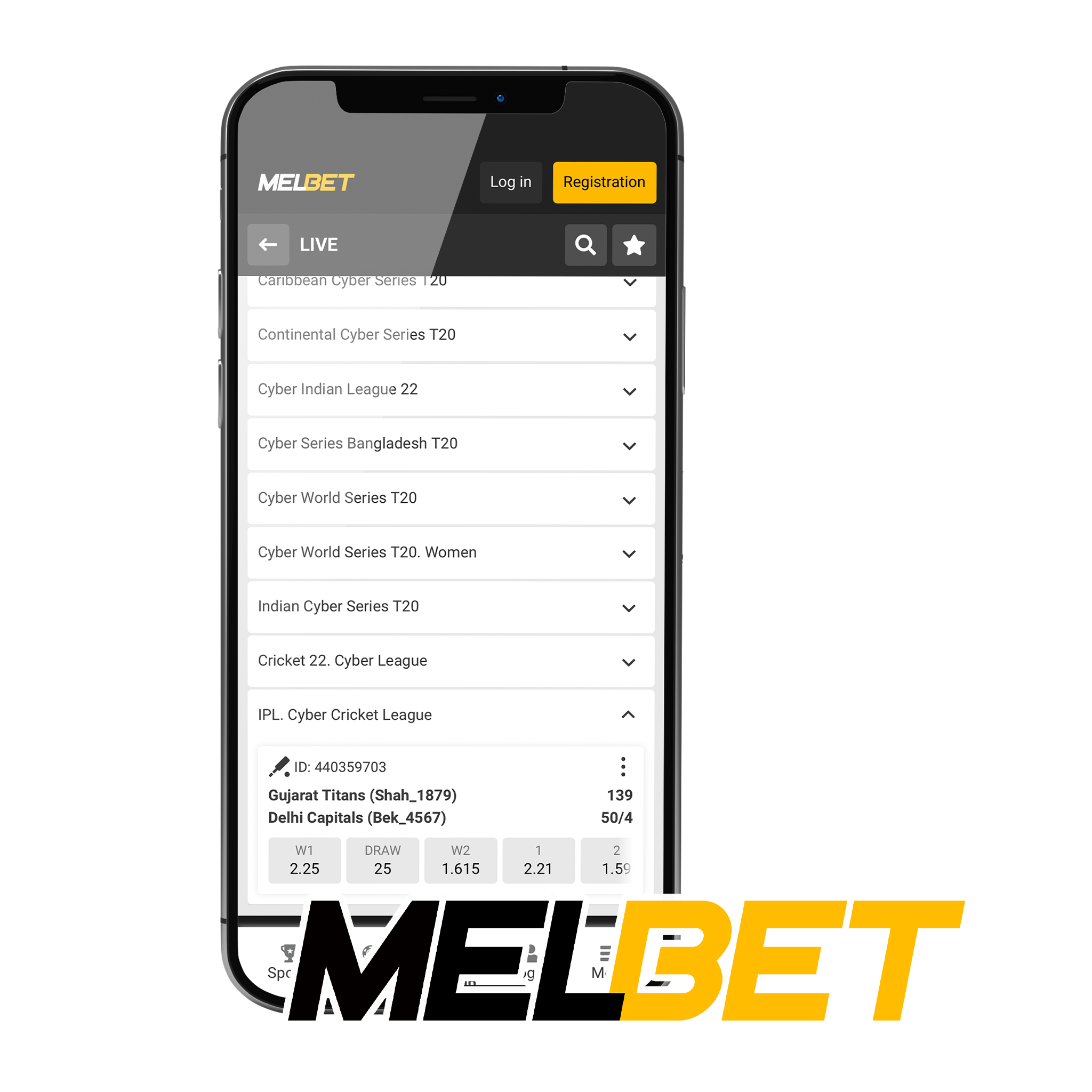 Choose the Melbet app for betting on the favorite IPL cricket teams.