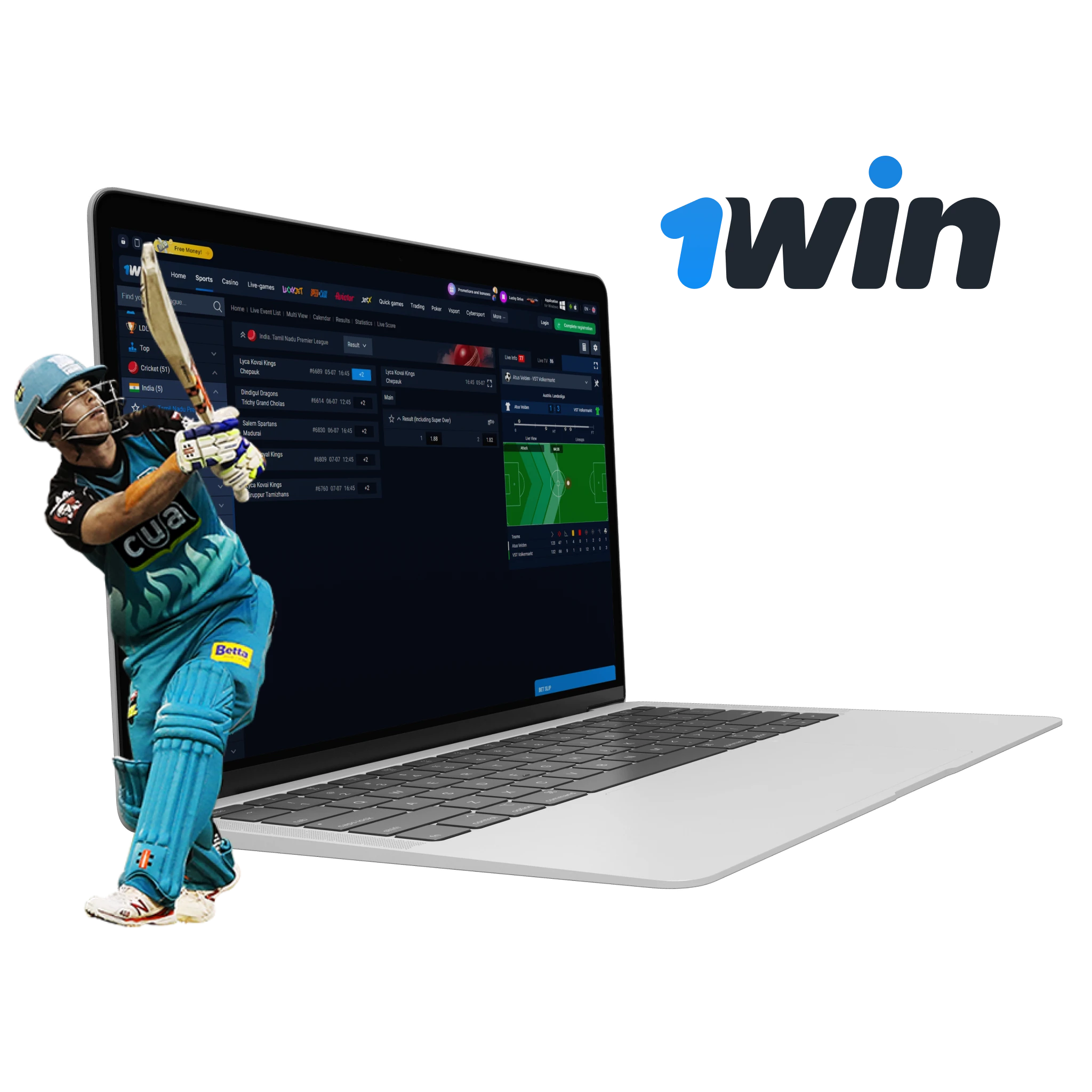 Daily live streaming of all IPL matches on 1win.