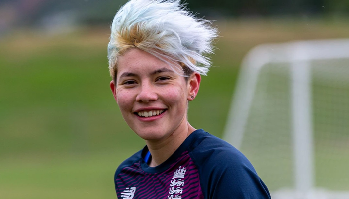 Issy Wong in the England’s training kit.