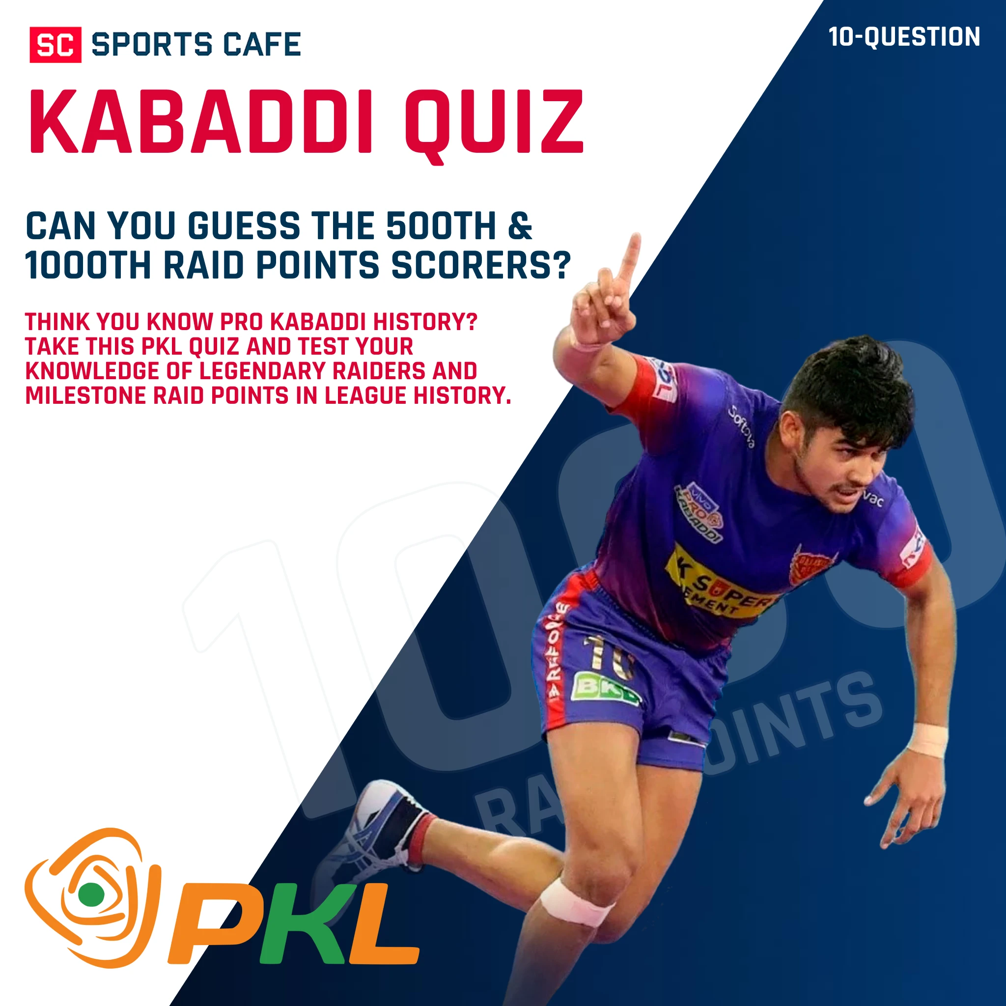 PKL Milestones Quiz – Who Scored the 500th & 1000th Raid Points