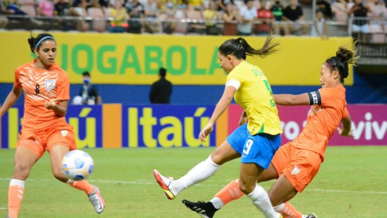 India women's team go down to Brazil 1-6 in four-nation tournament