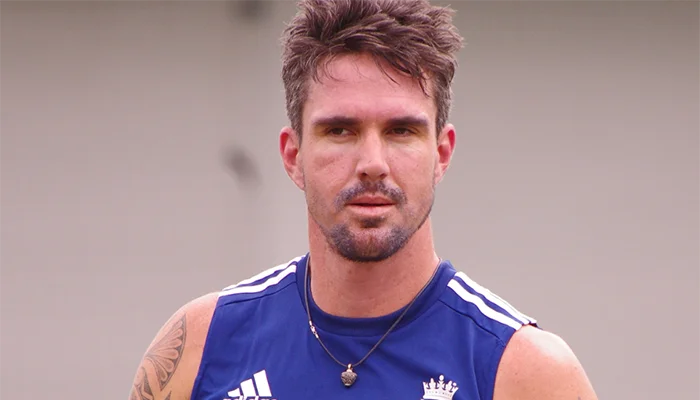 Kevin Pietersen in England’s training kit.