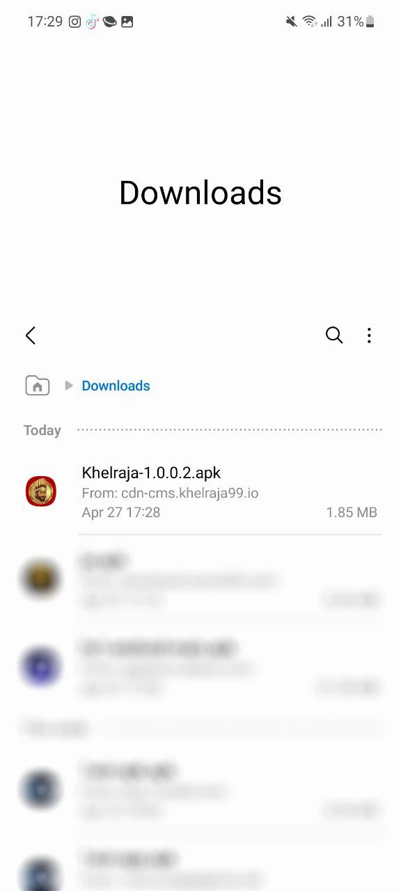 Download the Khelraja mobile app.