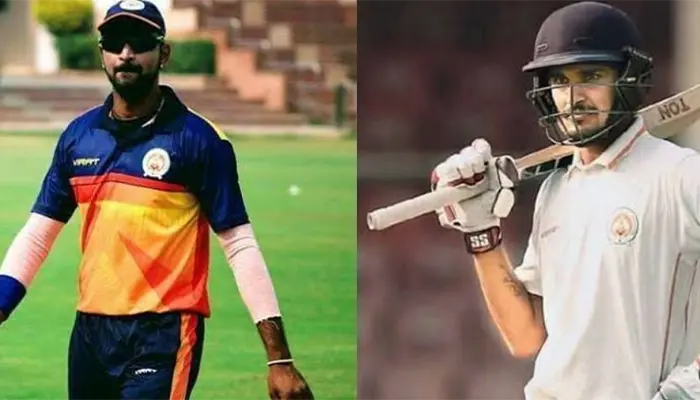 Krunal Pandya and Deepak Hooda in their respective domestic cricket jerseys.