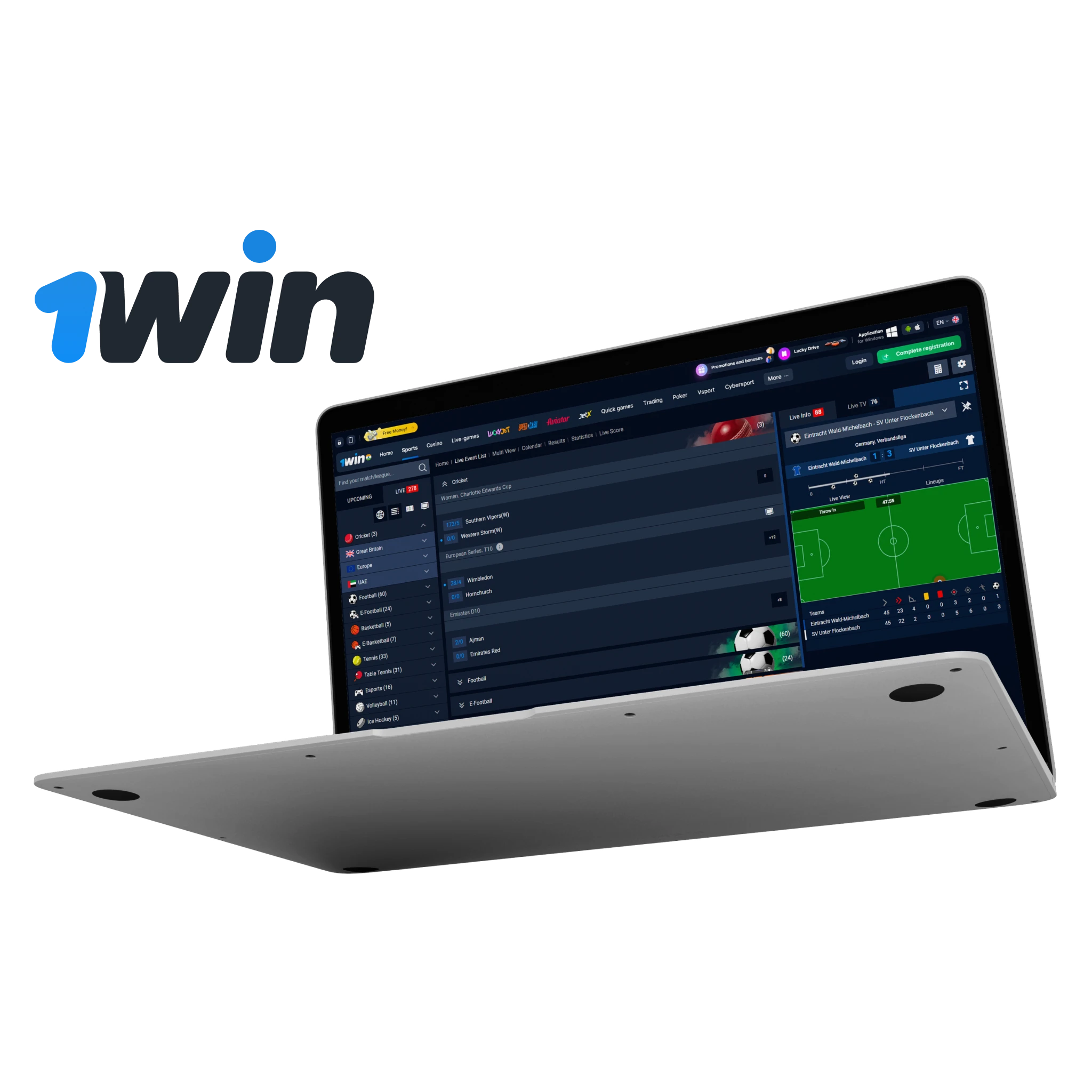 1win is the best gambling platform to register live bets on a daily basis.