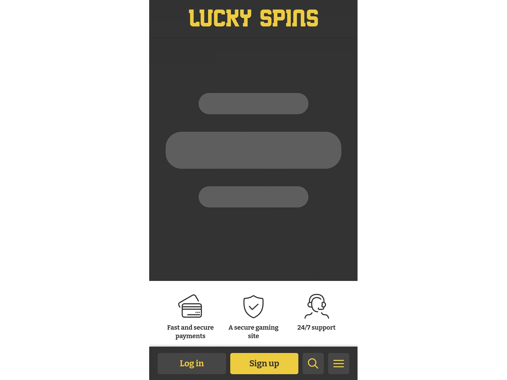 Go to the Lucky Spins website on your mobile browser.