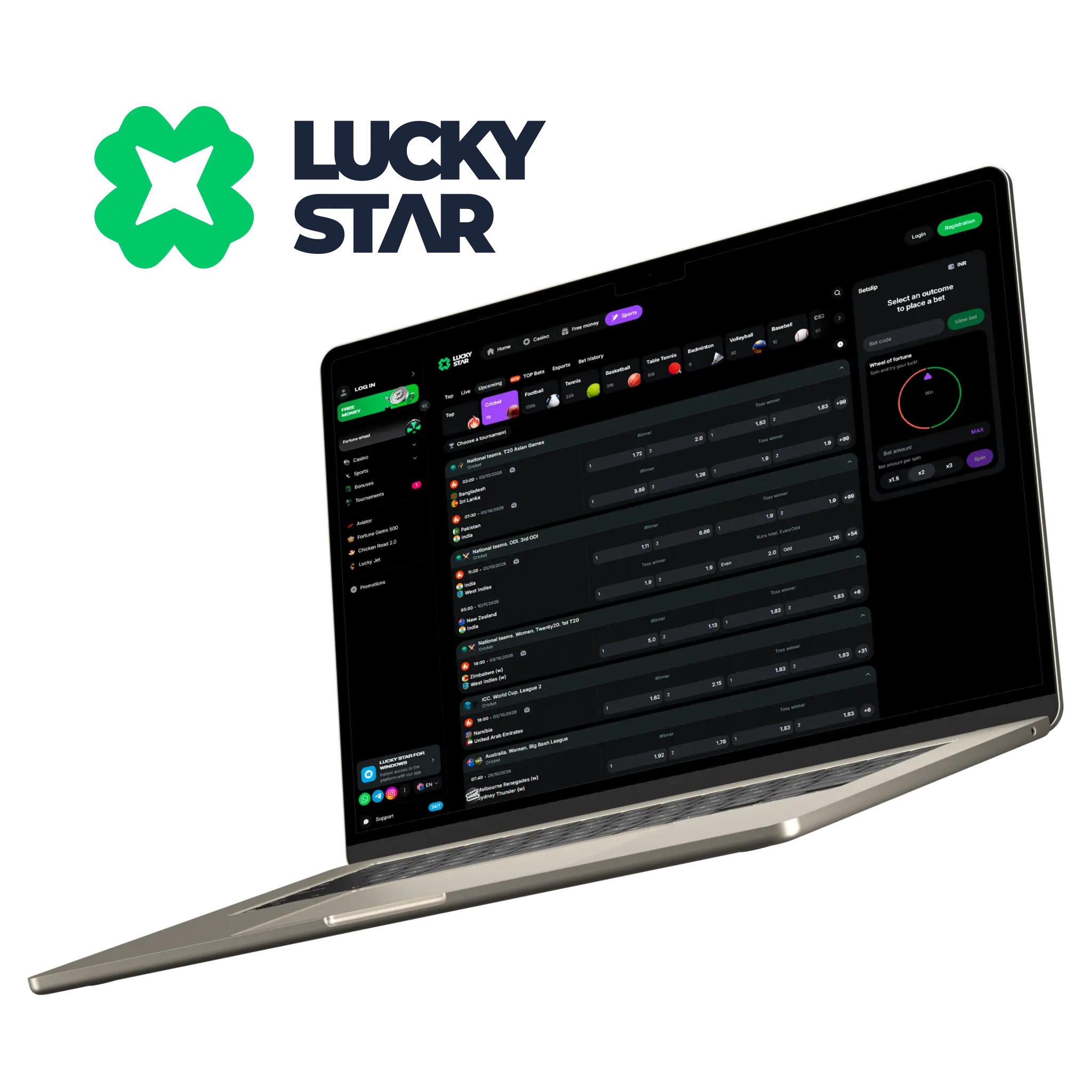 Lucky Star review for cricket fans looking for betting options.