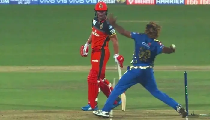 Malinga’s no ball which went unnoticed by the umpires.