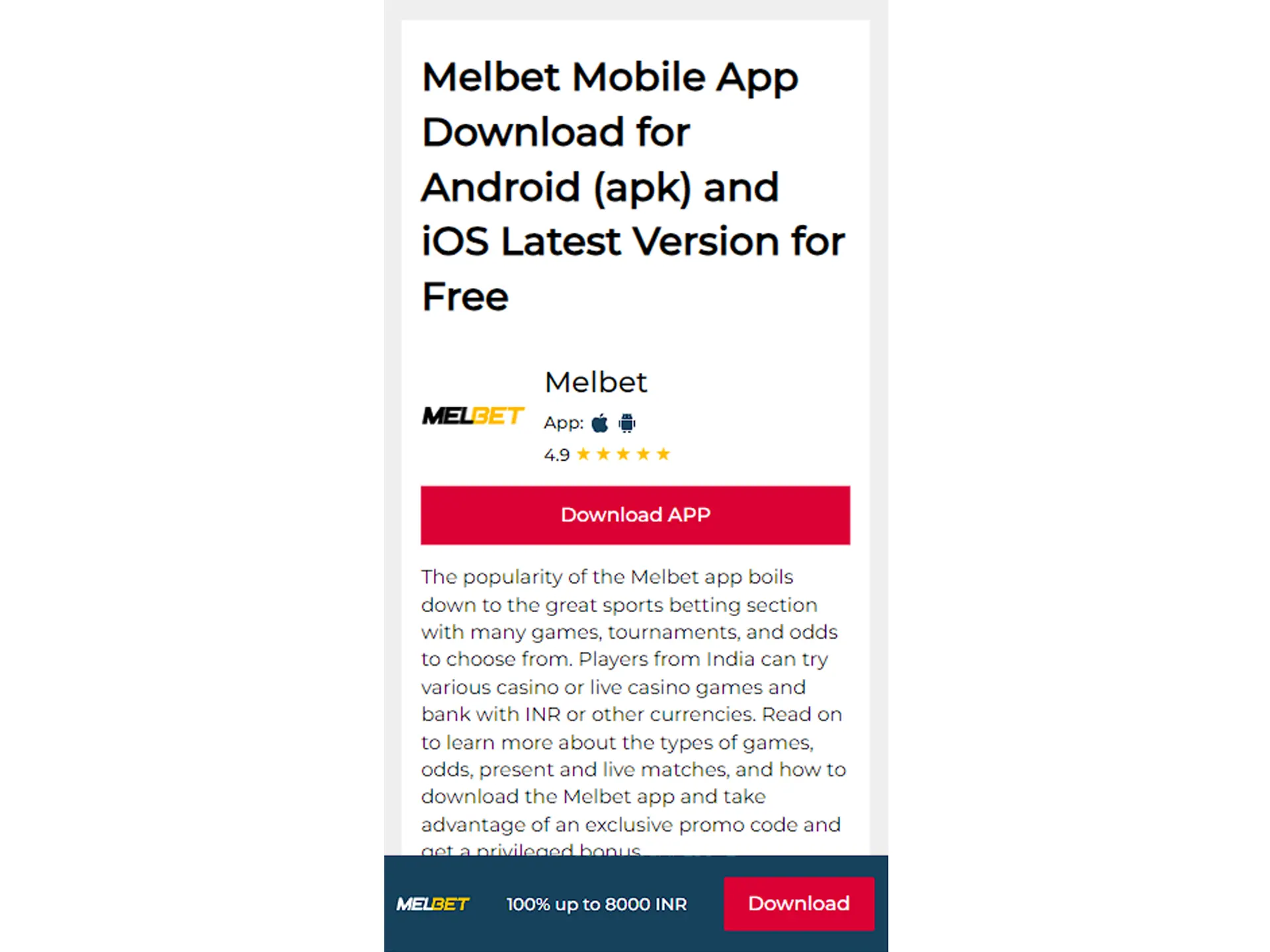 Melbet App Bangladesh: Your Ultimate Betting Companion