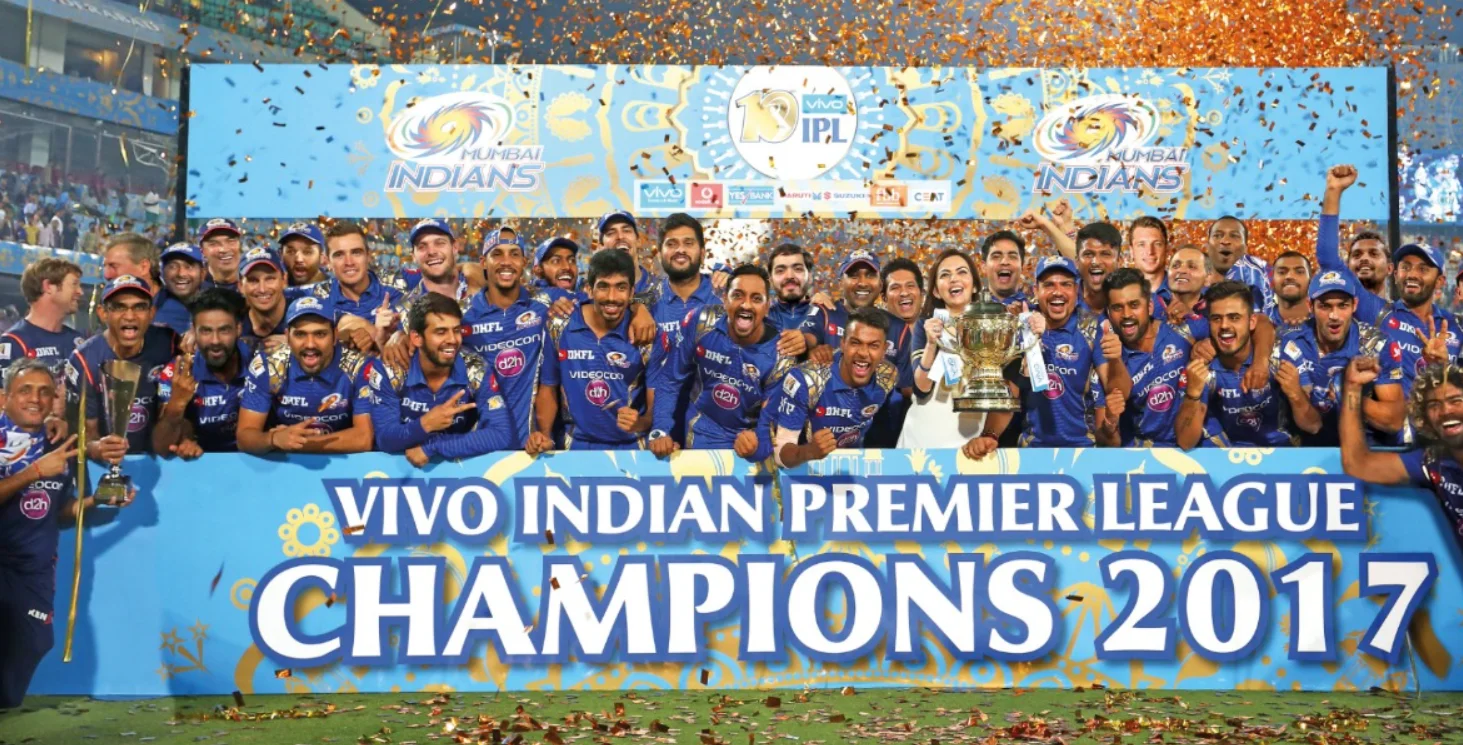 Mumbai Indians team celebrating their 3rd IPL Title.