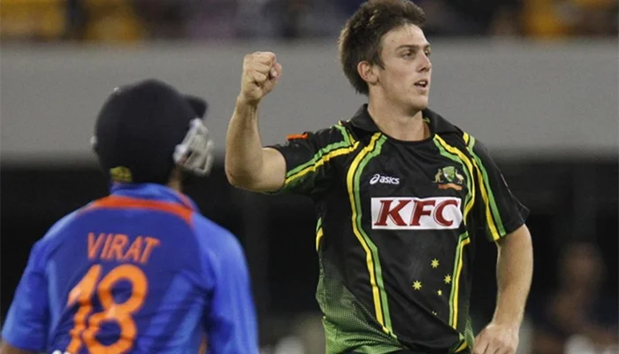 Mitchell Marsh in the T20 series against India in 2012.