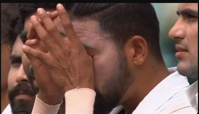 Mohammed Siraj was seen crying during the National Anthem in the match against Australia.