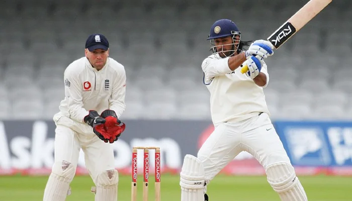 MS Dhoni during his innings of 92 against England.