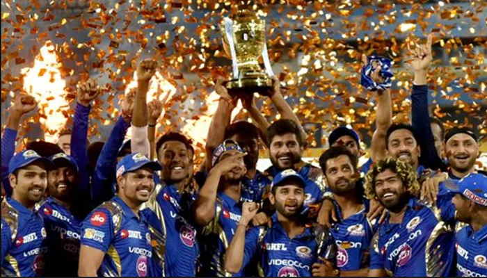 Mumbai Indians celebrating their 3rd IPL title.