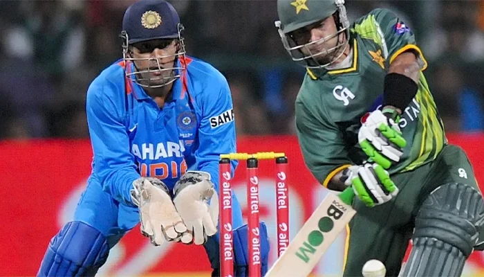 Nasir Jamshed during his innings against India in the series.