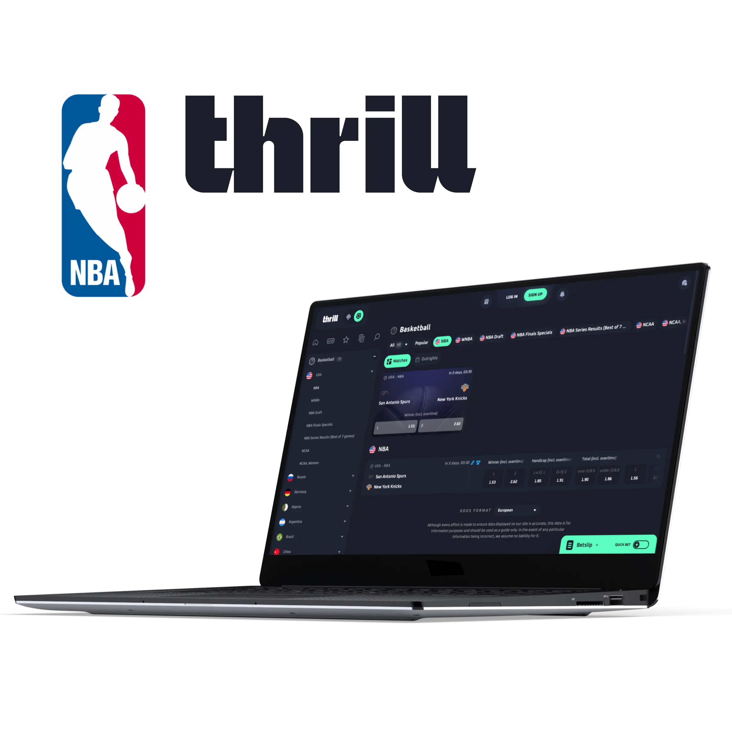 Thrill - Best Crypto Site for NBA Betting.