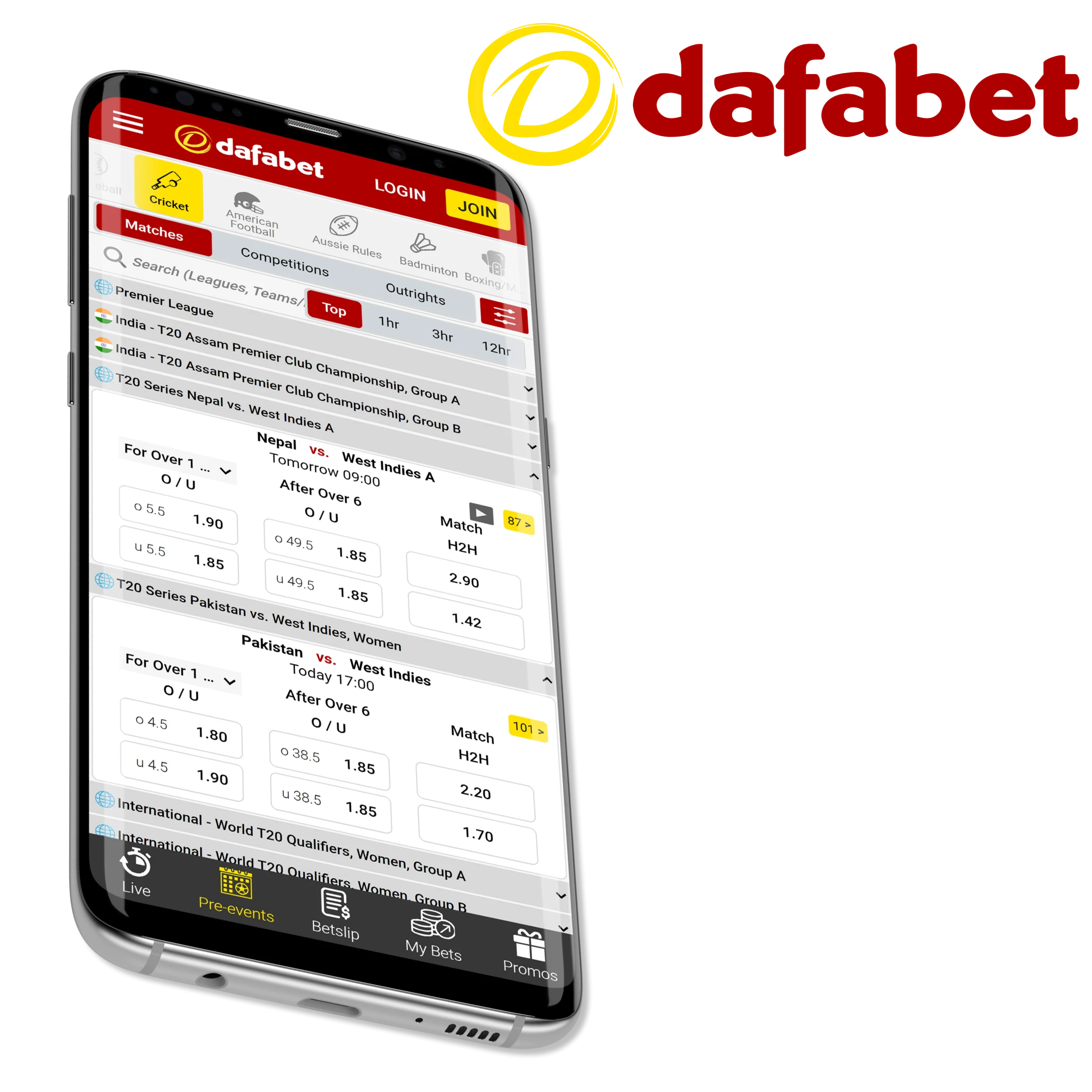 By installing the Dafabet app you will forever get permanent access to cricket betting on extremely favorable conditions, especially when participating in bonus offers.