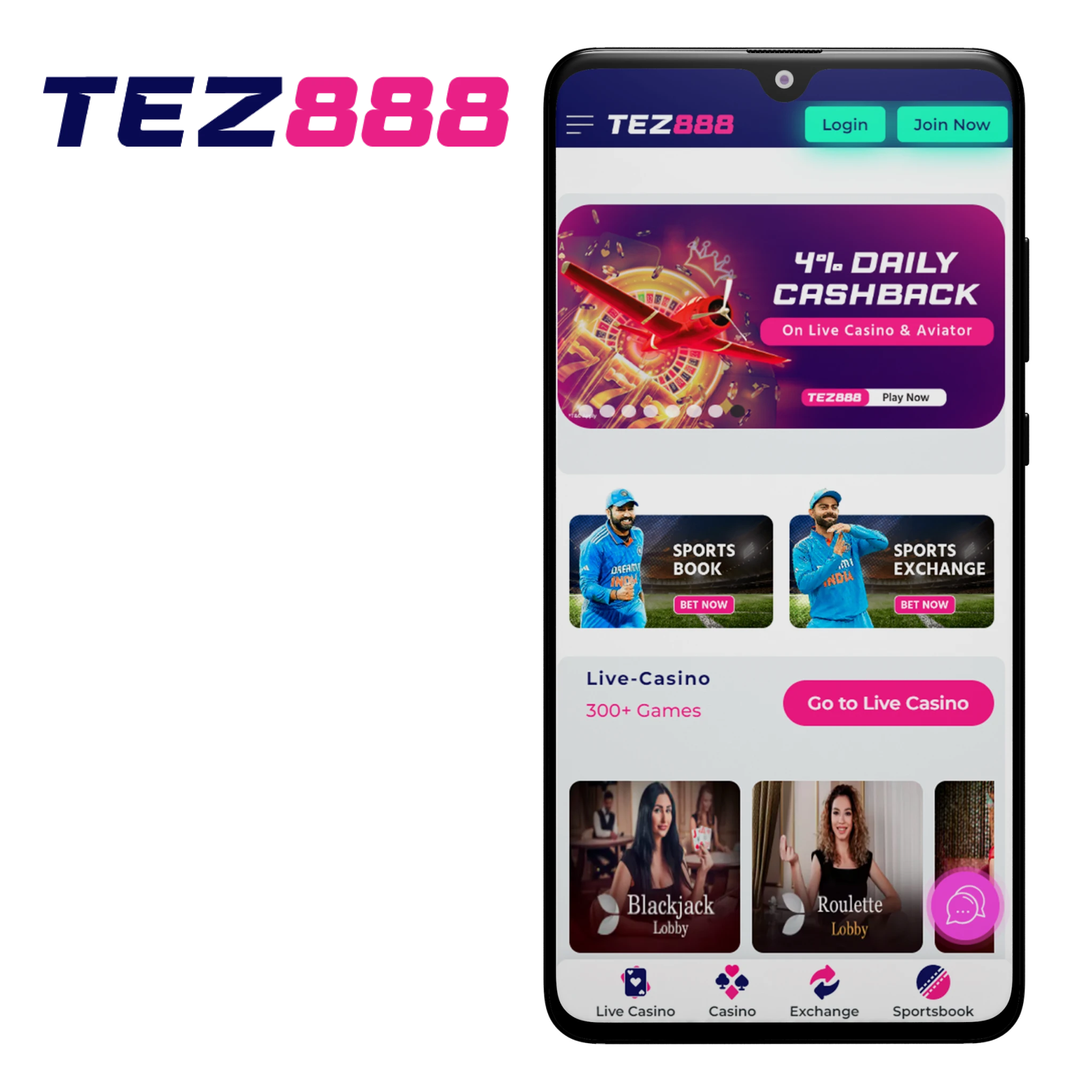 On the Tez888 app you can find popular deposit methods for cricket betting.