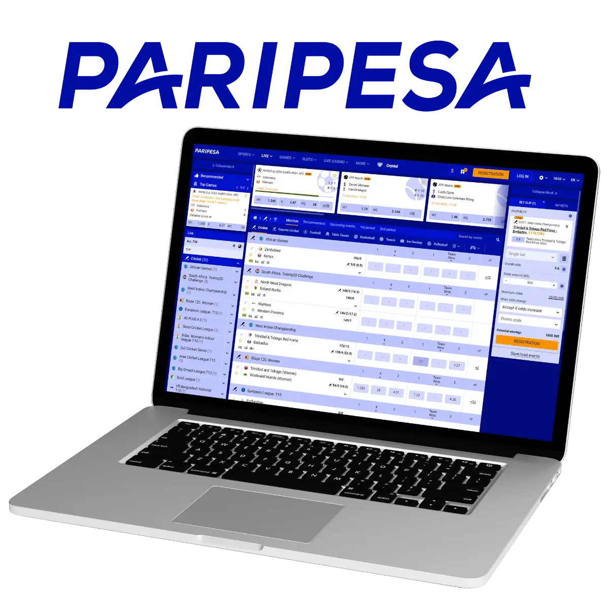 Paripesa is a platform where cricket betting can be registered on a daily basis.