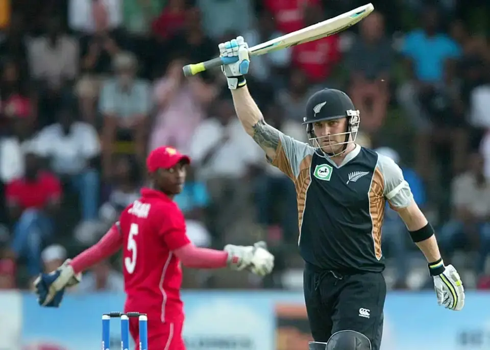 New Zealand defeats Zimbabwe by 10 wickets.
