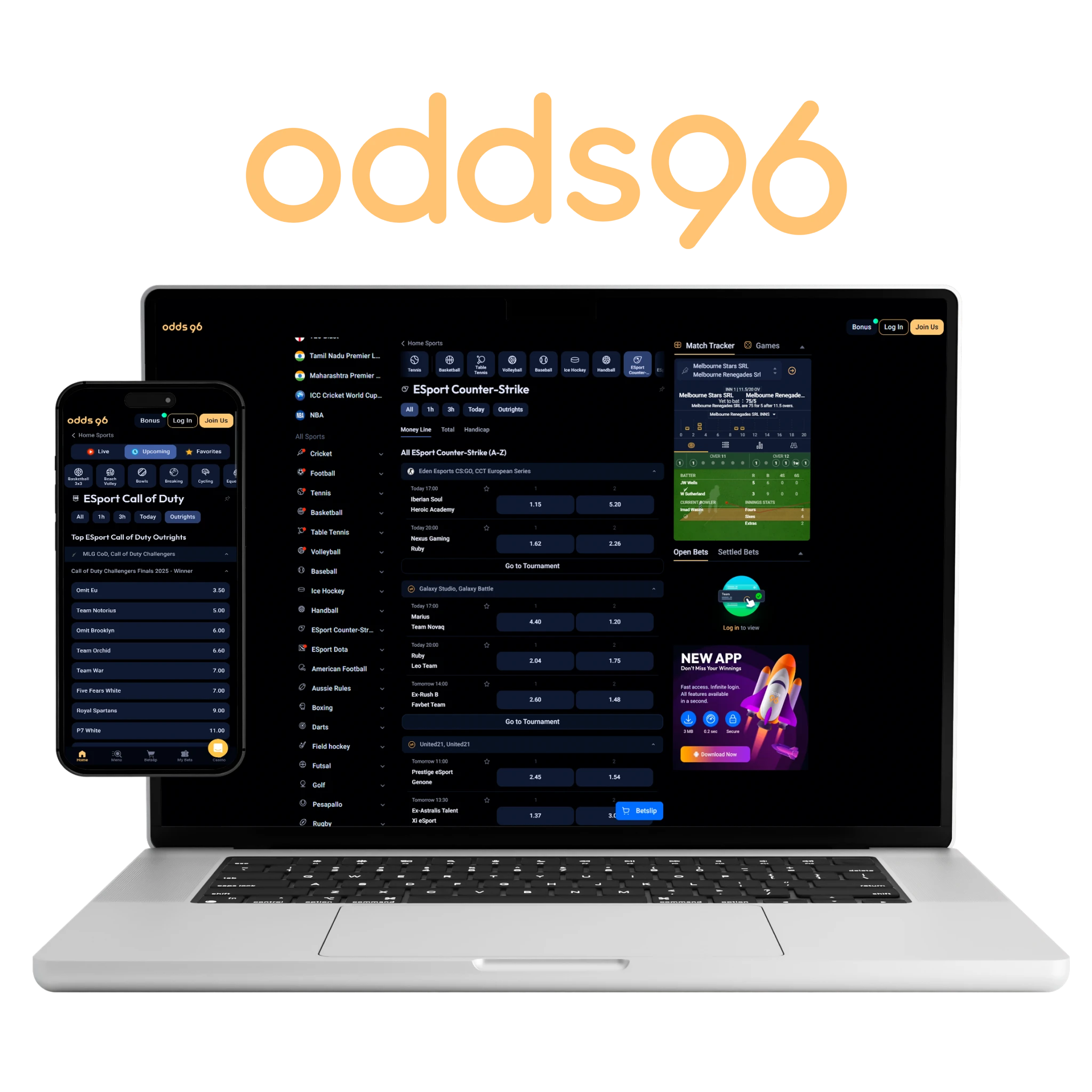 Odds96 — esports bookmaker known for high betting odds.