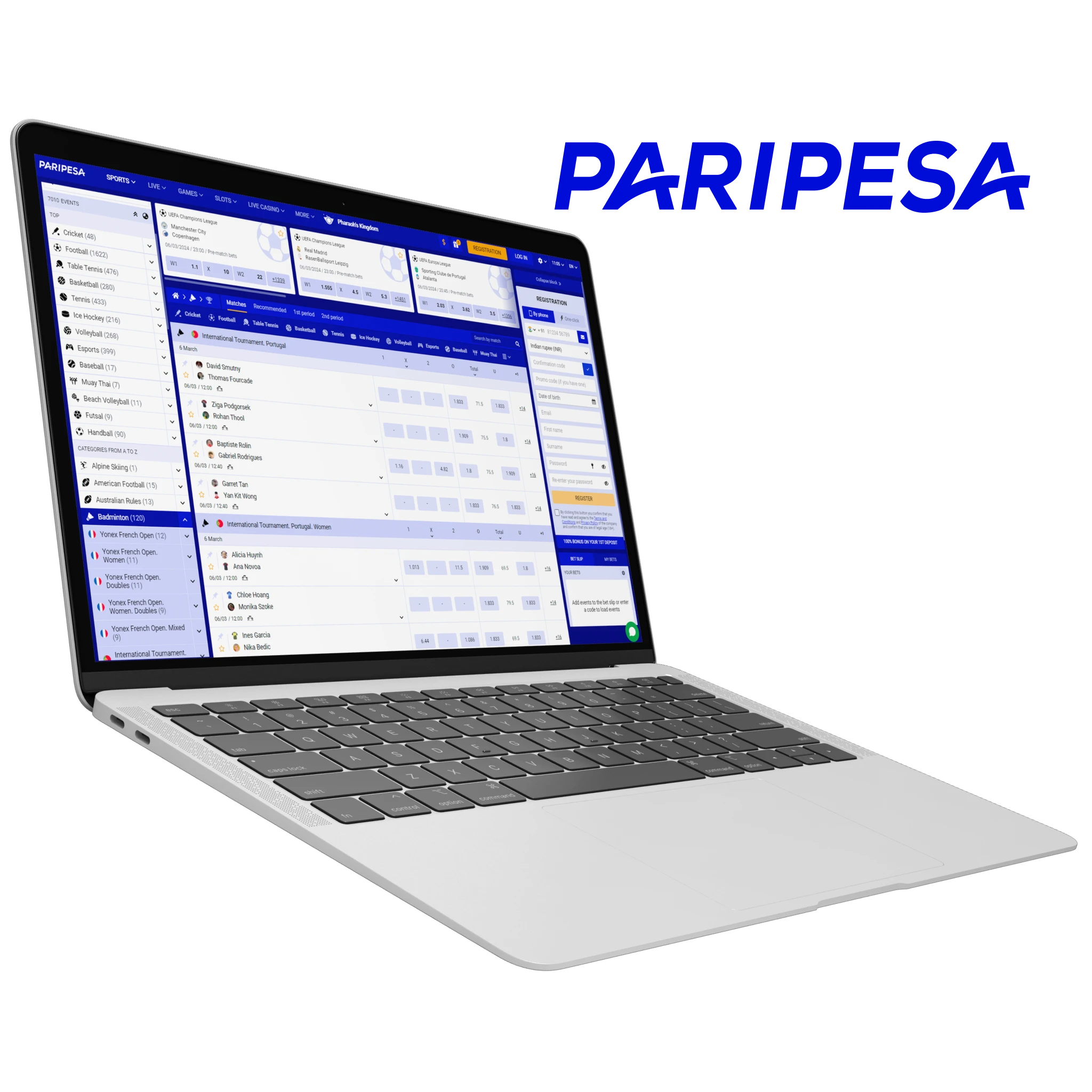 Exclusive bonuses and promotions for badminton betting await you at Paripesa.