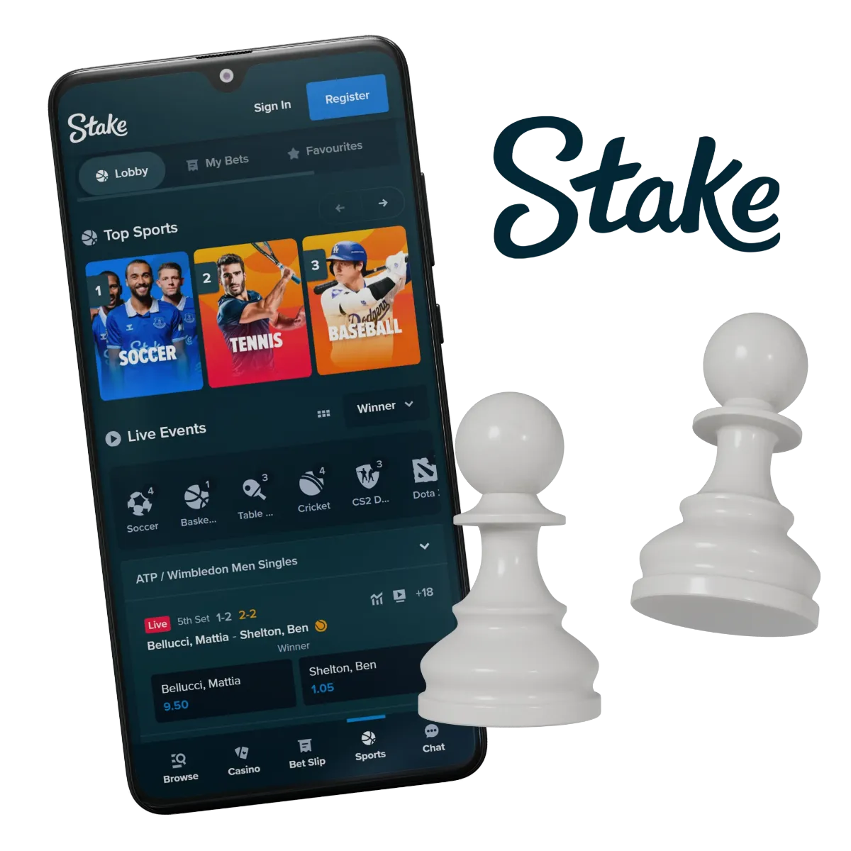 The Stake app is an excellent choice for anyone looking to bet on chess with ease.