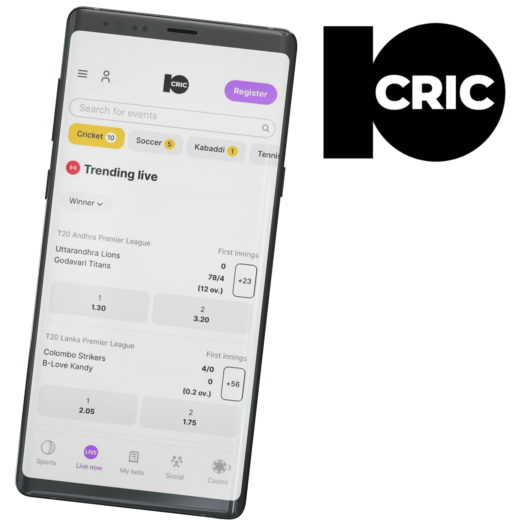 10cric App is for those who care to track cricket betting statistics every day and bet on IPL matches with favorable odds.