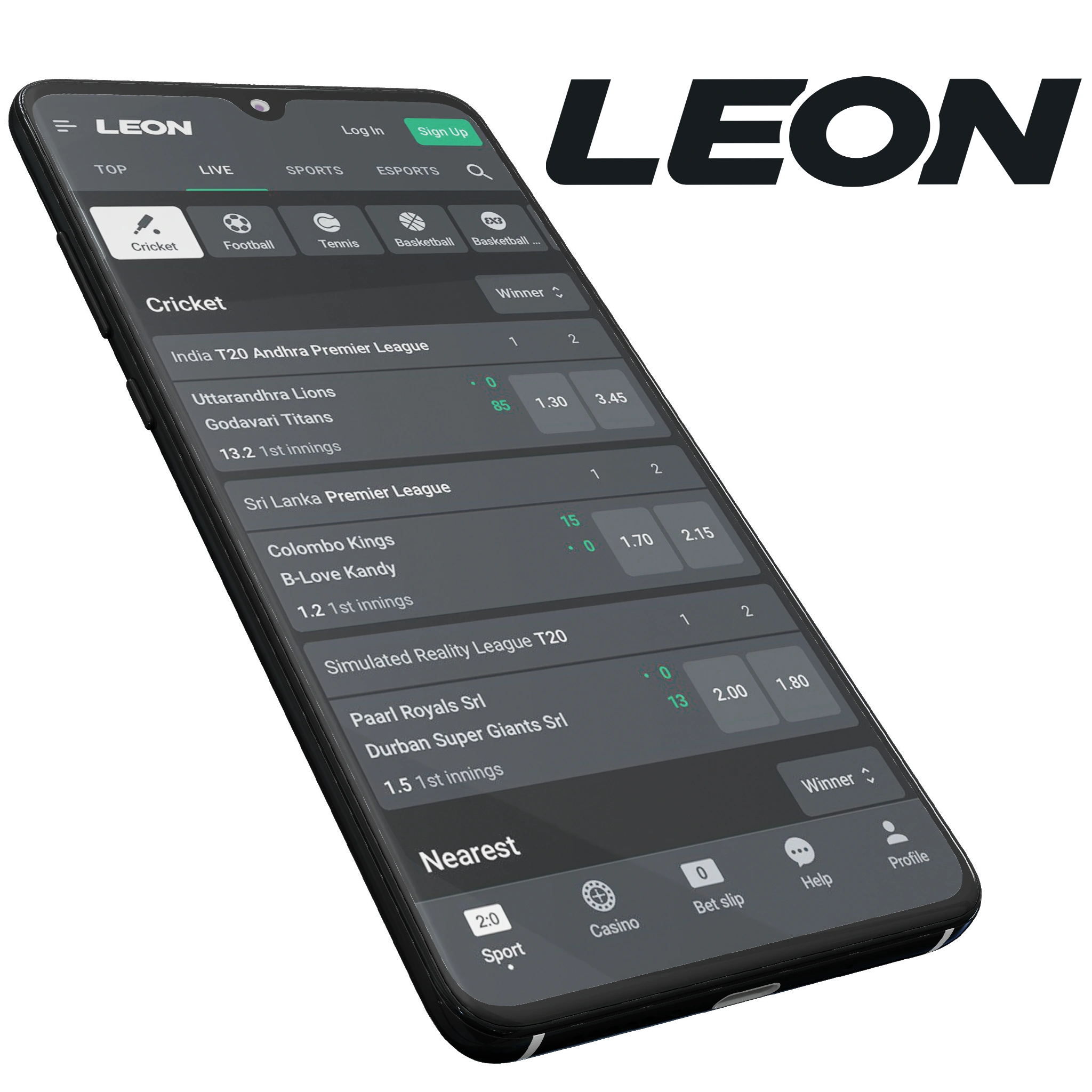 Leonbet App is the choice of punters who need a fast daily cricket betting settlement.
