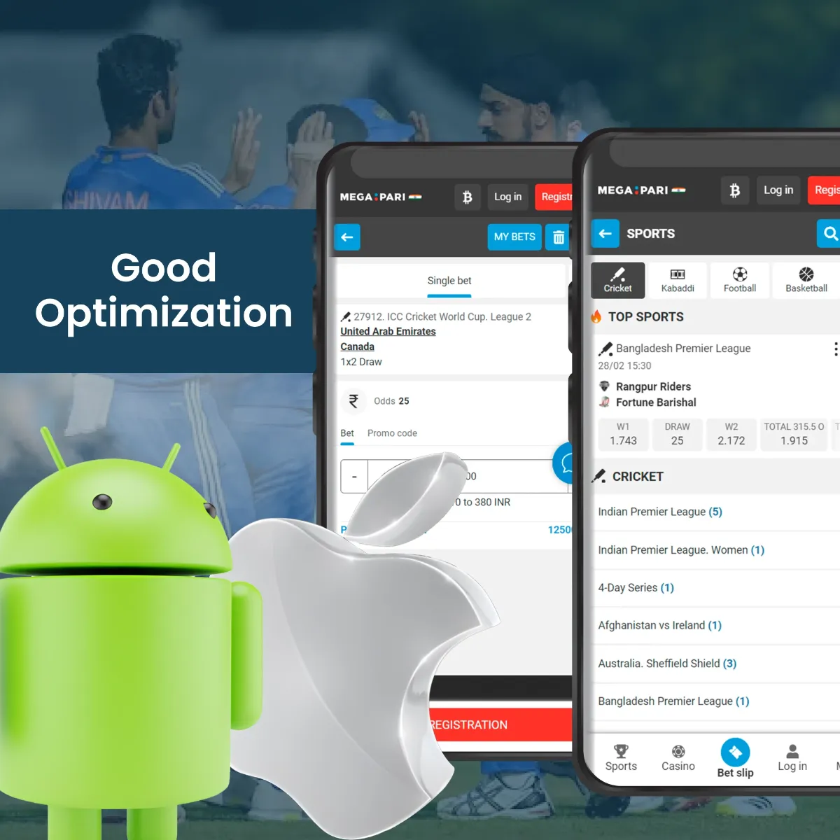 Optimization for Cricket Betting App.