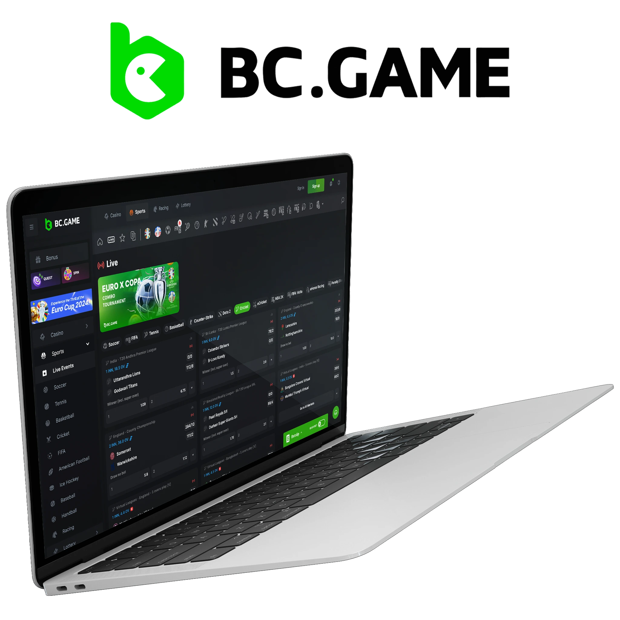 BC.Game is a cryptocurrency gaming platform that offers live betting directly while watching live streams.