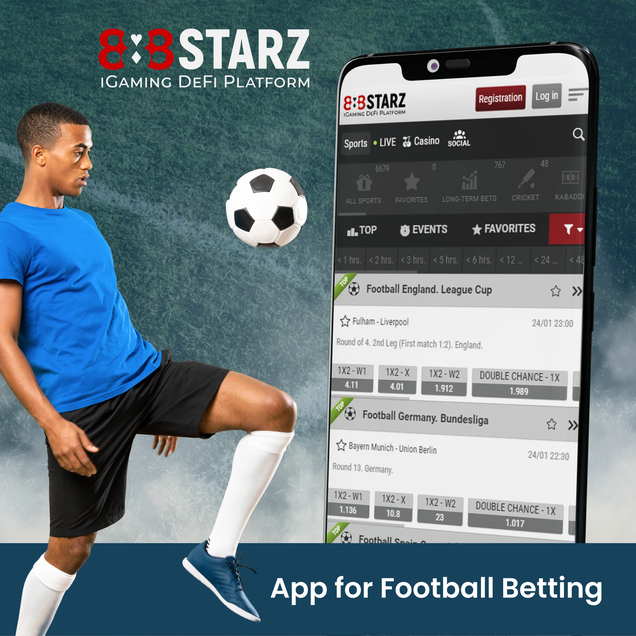 Online football betting is safe and secure for users of 888Starz mobile app.